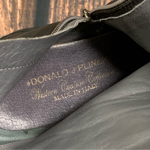 Donald J Pliner Sz 8.5 Devi 12 Black Leather Italy Zippers Knee Riding 18” Boots - Picture 12 of 16